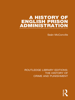 cover image of A History of English Prison Administration